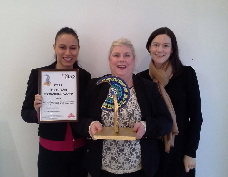 Janiize and Lisa (joint shop managers) with Claire-Marie, General Manager of Nicola Jane